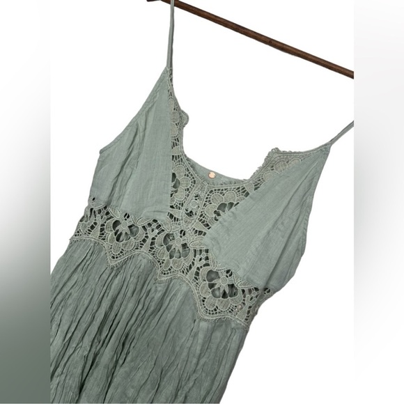 Free People Scales Green Ilektra Slip Mini Dress - Picture 7 of 14